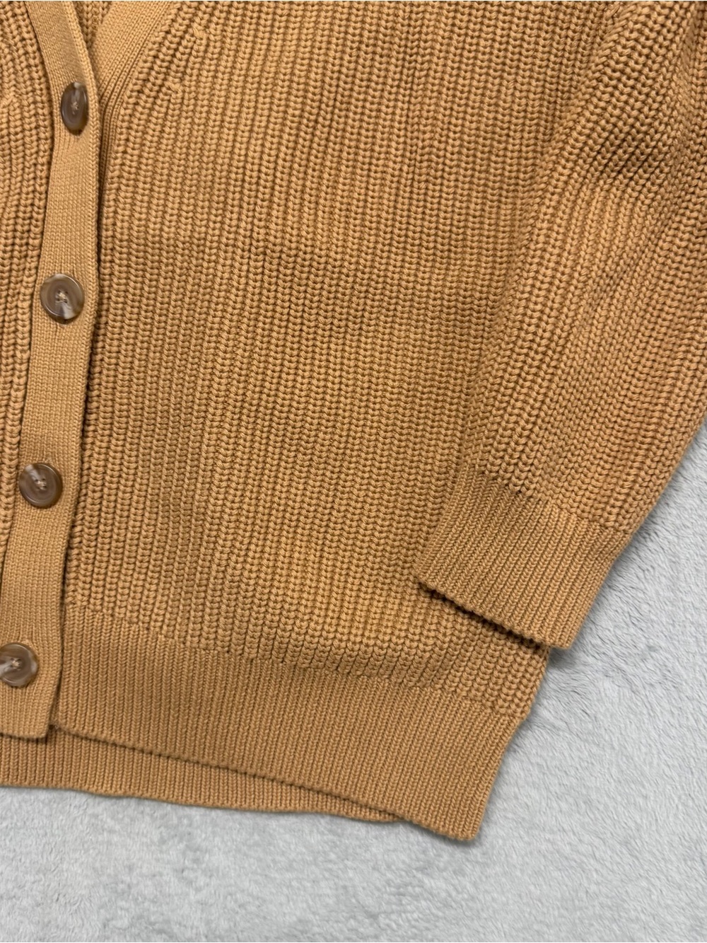 Quince 100% Organic Cotton Oversized Boyfriend Cardigan Fisherman Womens Small - Picture 4 of 11